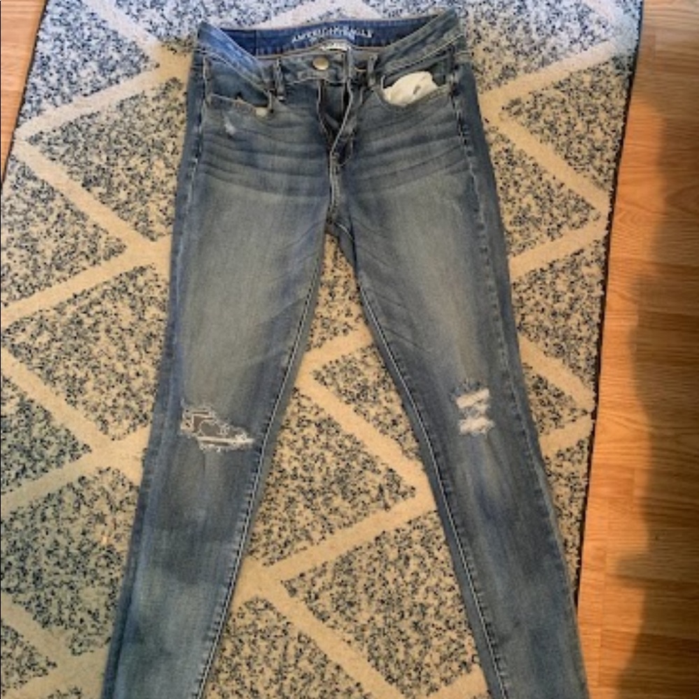 American eagle skinny jeans high waisted